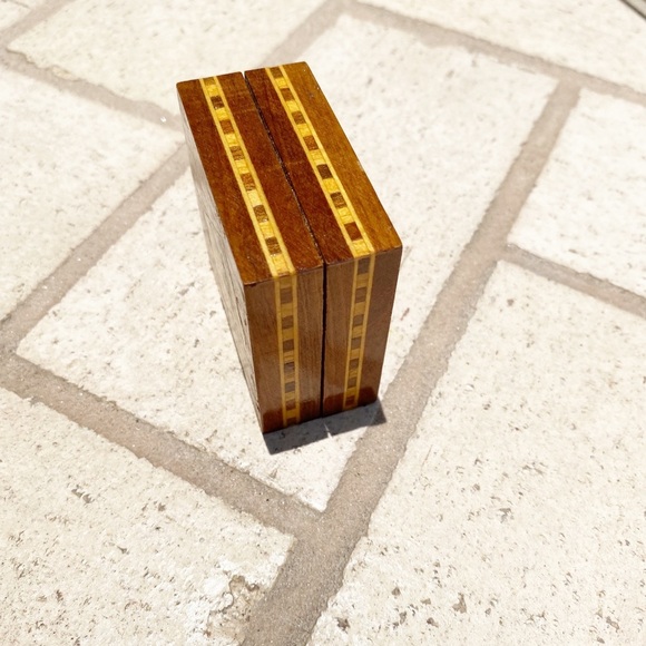 Small Vintage Inlayed Marquetry Wooden Box. - Picture 4 of 8